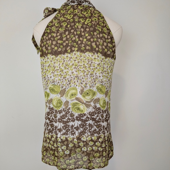 Free With Purchase Reitman's Halter Top Green Floral Size Small - Picture 2 of 10